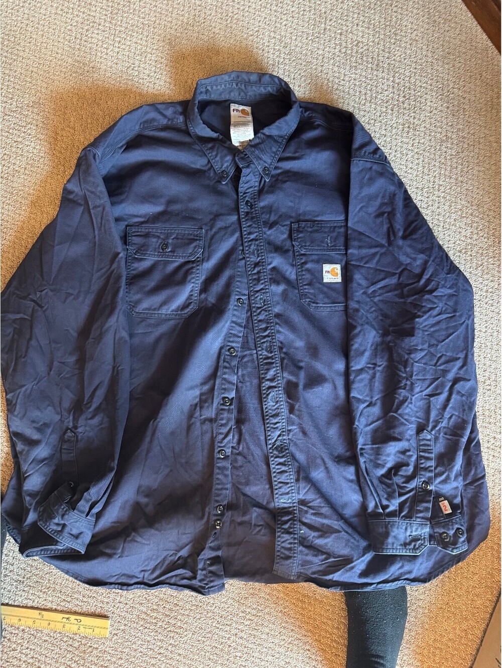 Carhartt Men's Fire Resistant Navy Blue Shirt, 4xl